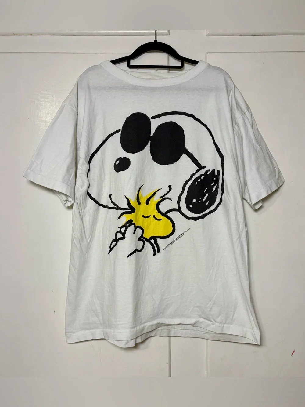 Vintage 90s Peanuts Snoopy and Woodstock Joe Cool Graphic Single Stitch T Shirt